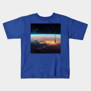 Interplanetary Spaceport Kids T-Shirt